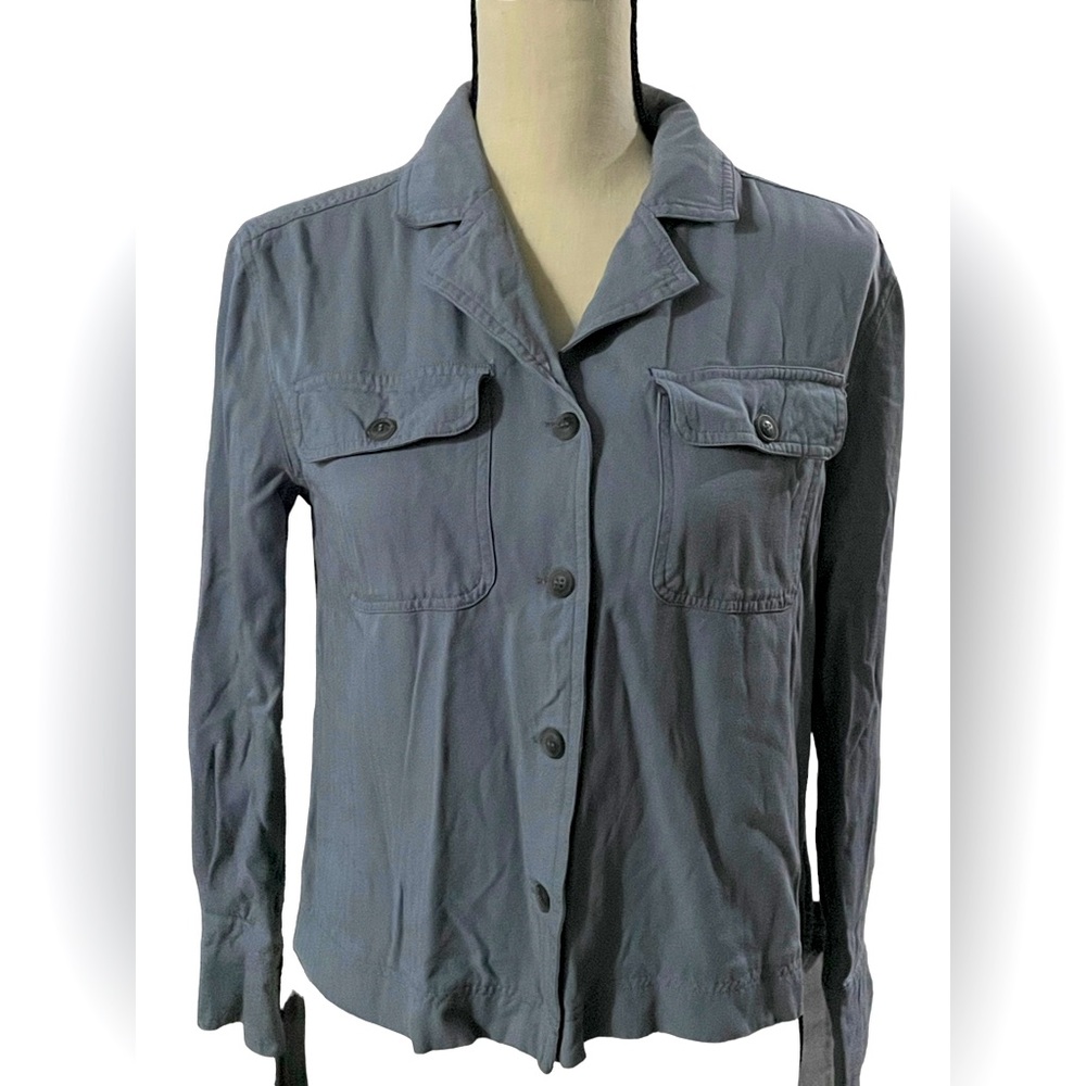Max Jeans Gray Trade Winds Button Down Shirt /Lightweight Jacket XS